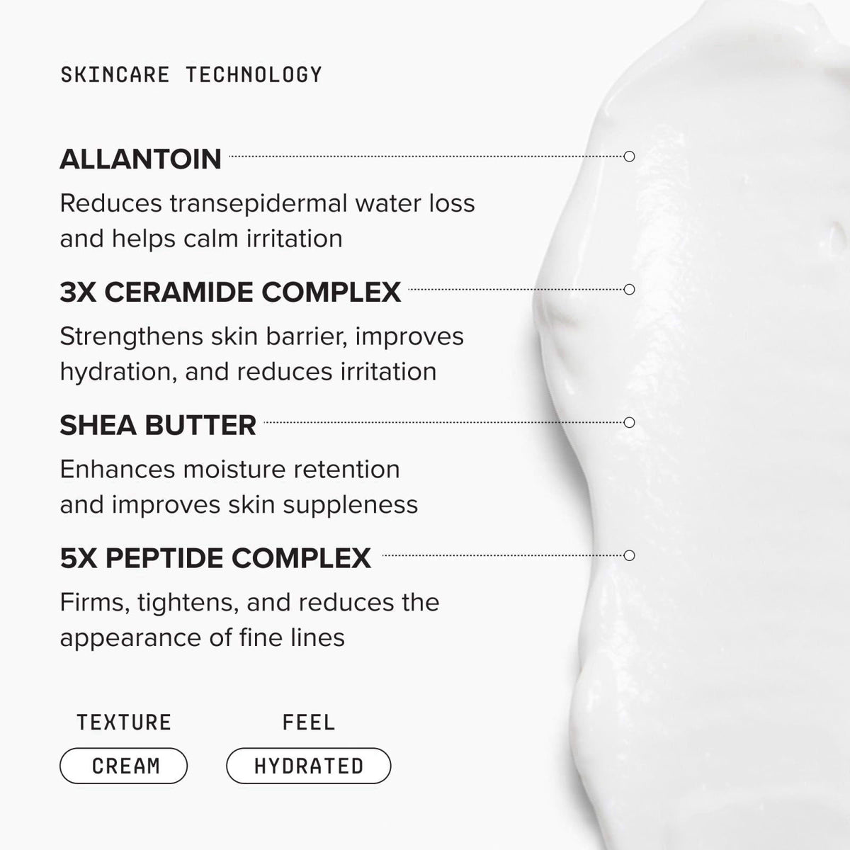 DRMTLGY Peptide Night Cream | Hydrating Firming Moisturizer – packaging and label
