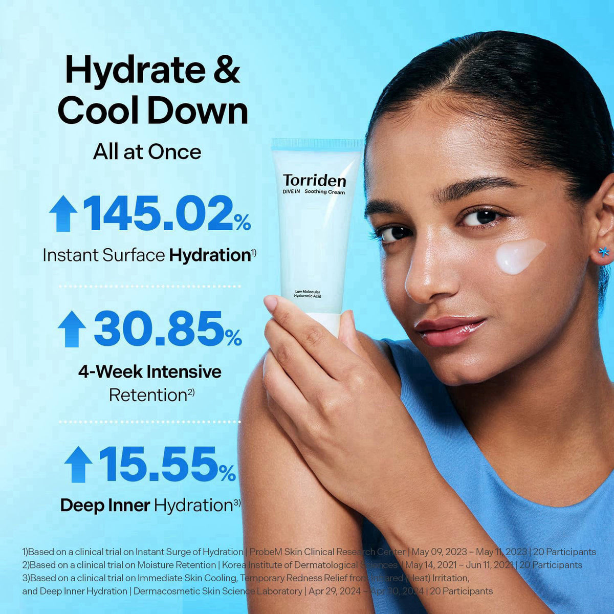 Torriden DIVE IN Hyaluronic Acid Soothing Cream Tube Type 100ml (3.38 fl. oz) | Revitalizing Facial Moisturizer for Sens