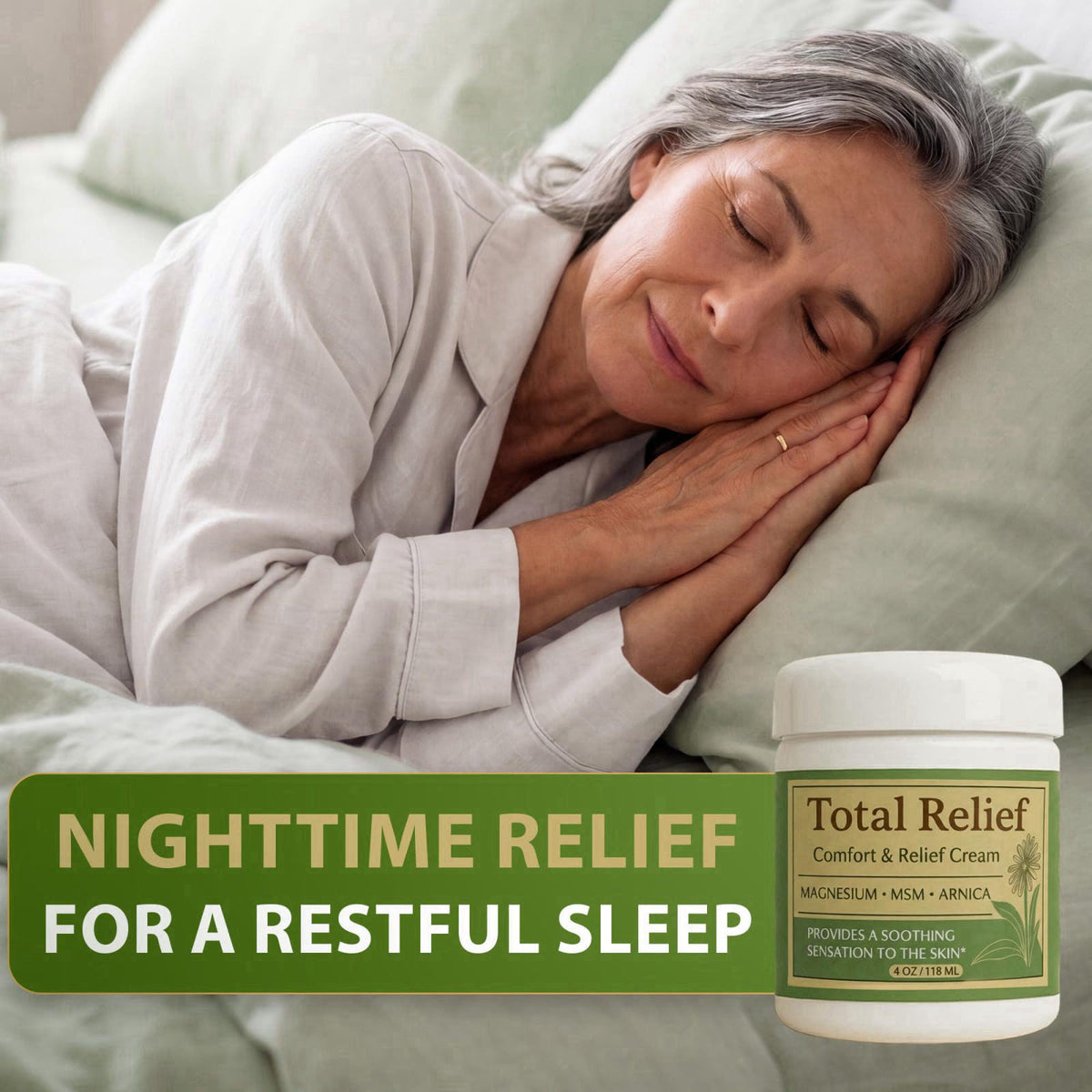 HiRelief Total Relief - Magnesium Cream - Topical Lotion for Muscles, Joints & Legs - Magnesium Chloride with MSM, Arnic