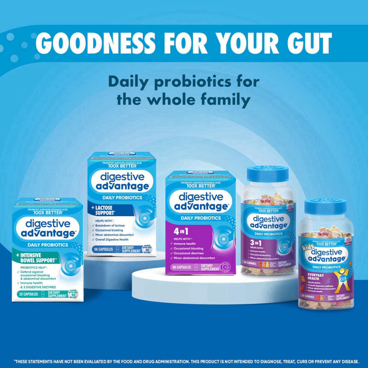 Digestive Advantage Daily Probiotics, Lactose Support - 96 ct Capsules – alternate angle