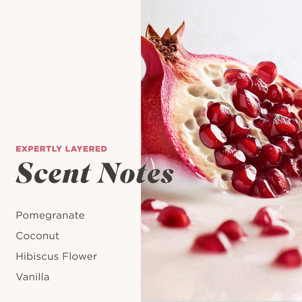 Caress Tahitian Pomegranate & Coconut Milk Exfoliating Scrub Body Wash with Hyaluronic Acid & Vitamin B3 for Moisturized