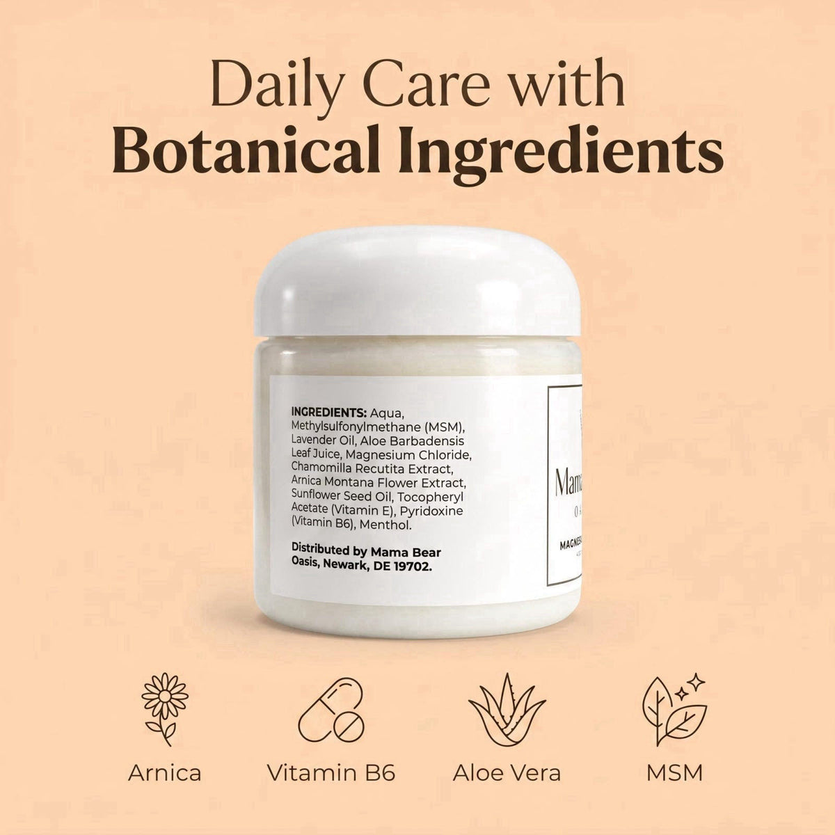 Mama Bear Oasis Magnesium Cream - Magnesium Lotion for Feet (Pack of 1) – full view