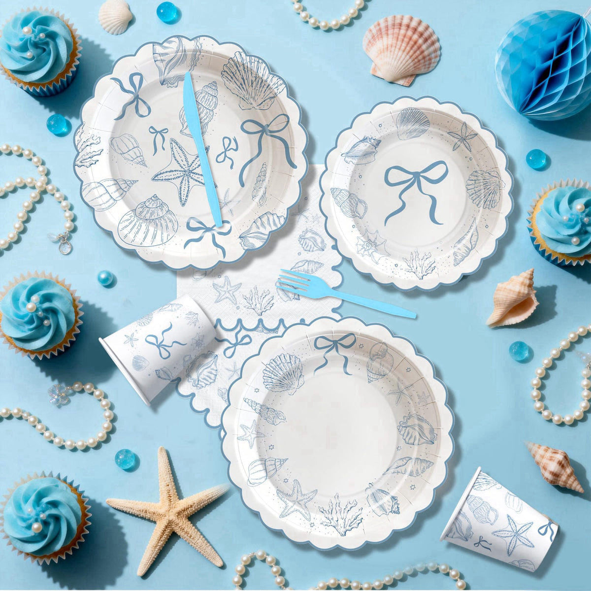 HOAKWA Seashell Party Decorations for Summer Beach Birthday Turned Pretty – alternate angle