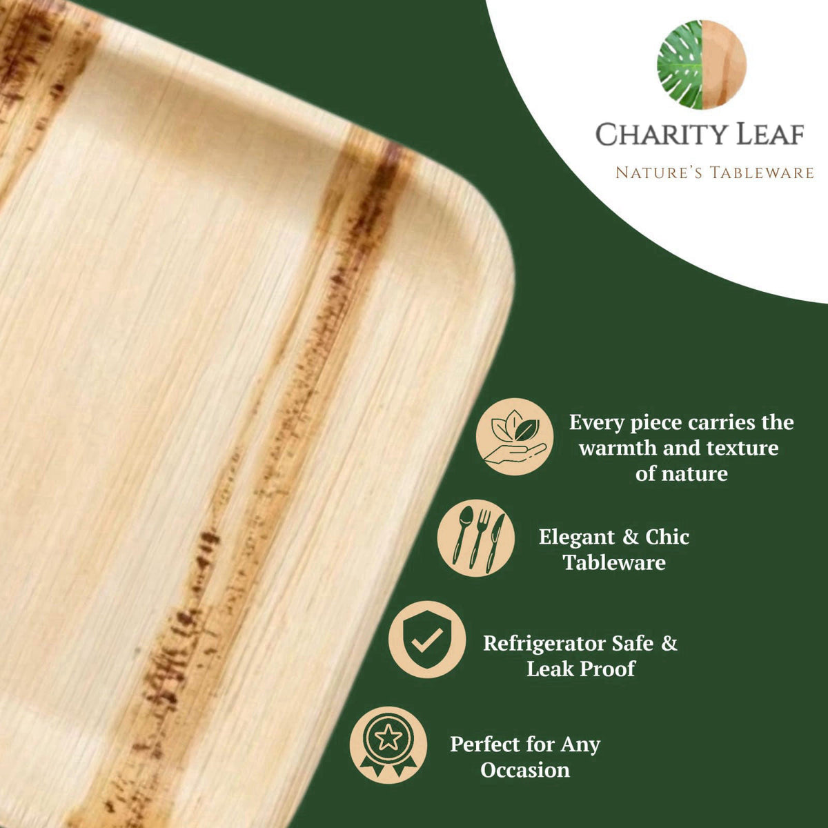 Charity Leaf – Plates on display