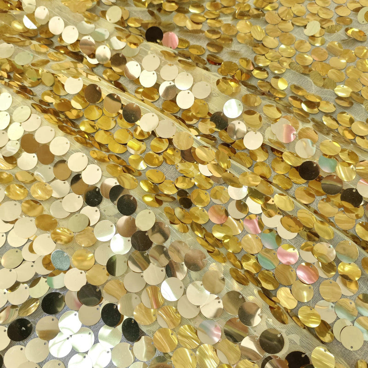TCBESTO Large Payatte 18MM Sequin Backdrop Curtains, Light Gold, 9FTx8FT – packaging and label