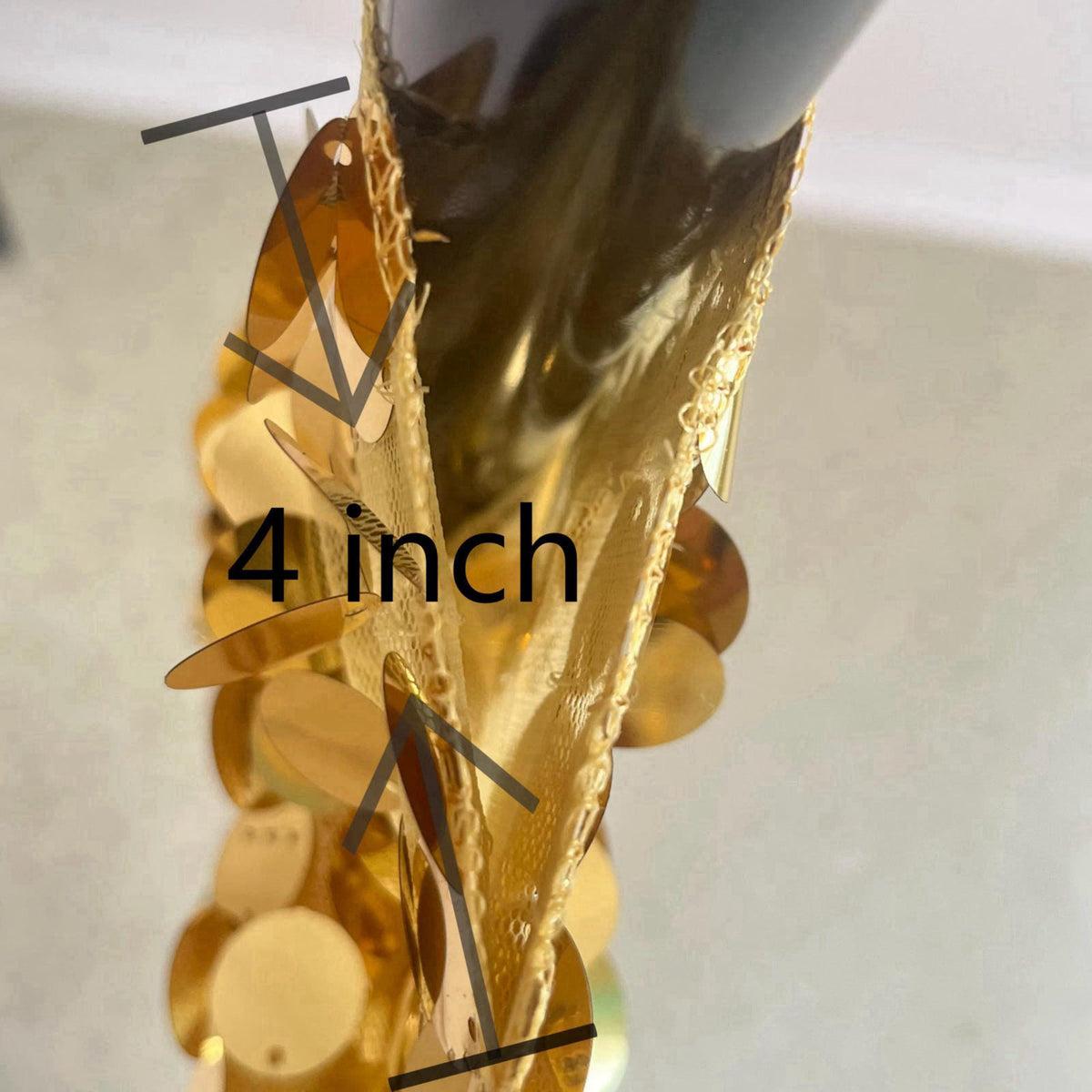 TCBESTO Large Payatte 18MM Sequin Backdrop Curtains, Light Gold, 9FTx8FT – alternate angle
