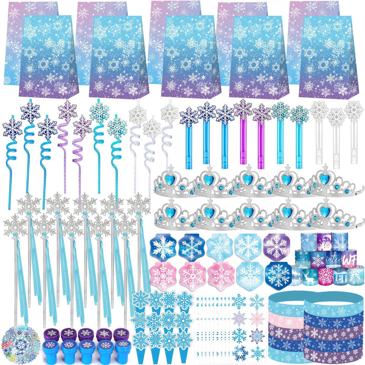 Fumogym 220PCS Hero Party Favors Kit – Birthday Supplies Includes Goodies Bags, Straws, Bubble Wands, Notebook & More – 