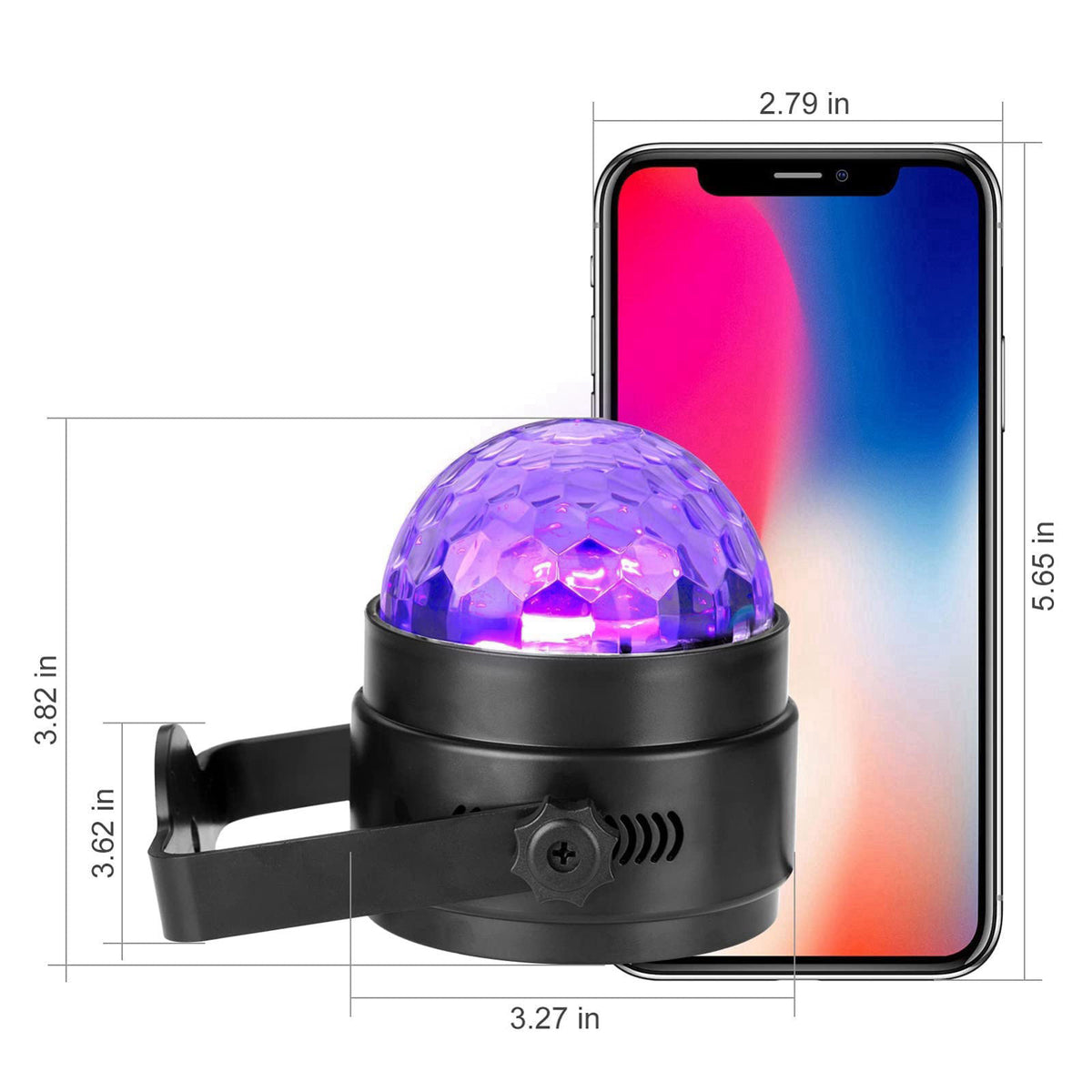 Litake UV Black Lights for Glow Party, 6W LED Disco Ball Strobe Lights for Dark Party Supplies, Sound Activated with Rem