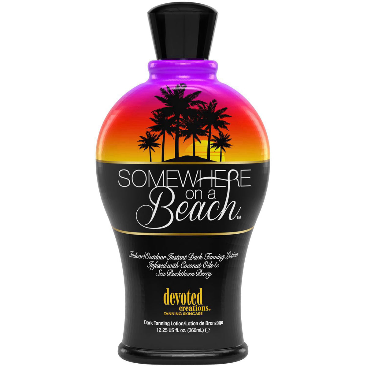 Devoted Creations Somewhere on a Beach, Indoor Outdoor, Instant Dark Tanning Lotion 12.25 Ounce – product photo (Tanning