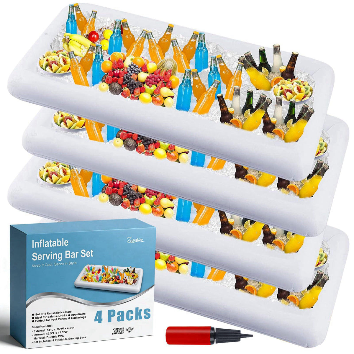 Zcaukya Inflatable Serving Bar, 4 Packs – product photo (Event &amp; Party Supplies)