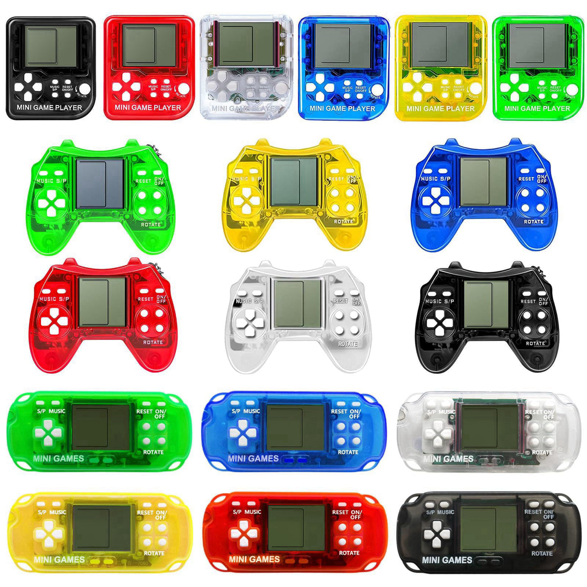 SSRMX 18Pcs Video Game Party Favors for Kids, Arcade Video Game Birthday Supplies Mini Gamer Console Keychain Classroom 