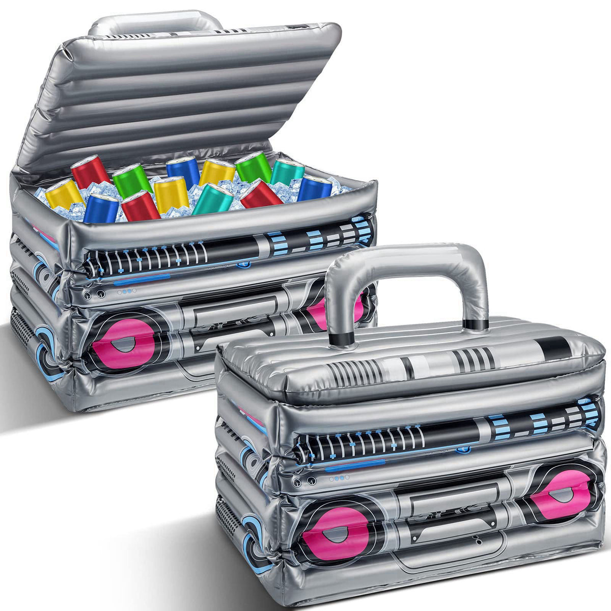 Cunhill 2 Piece Inflatable Boom Box Beverage Cooler 80s 90s Retro Hip Hop – product photo (Thermocoolers)