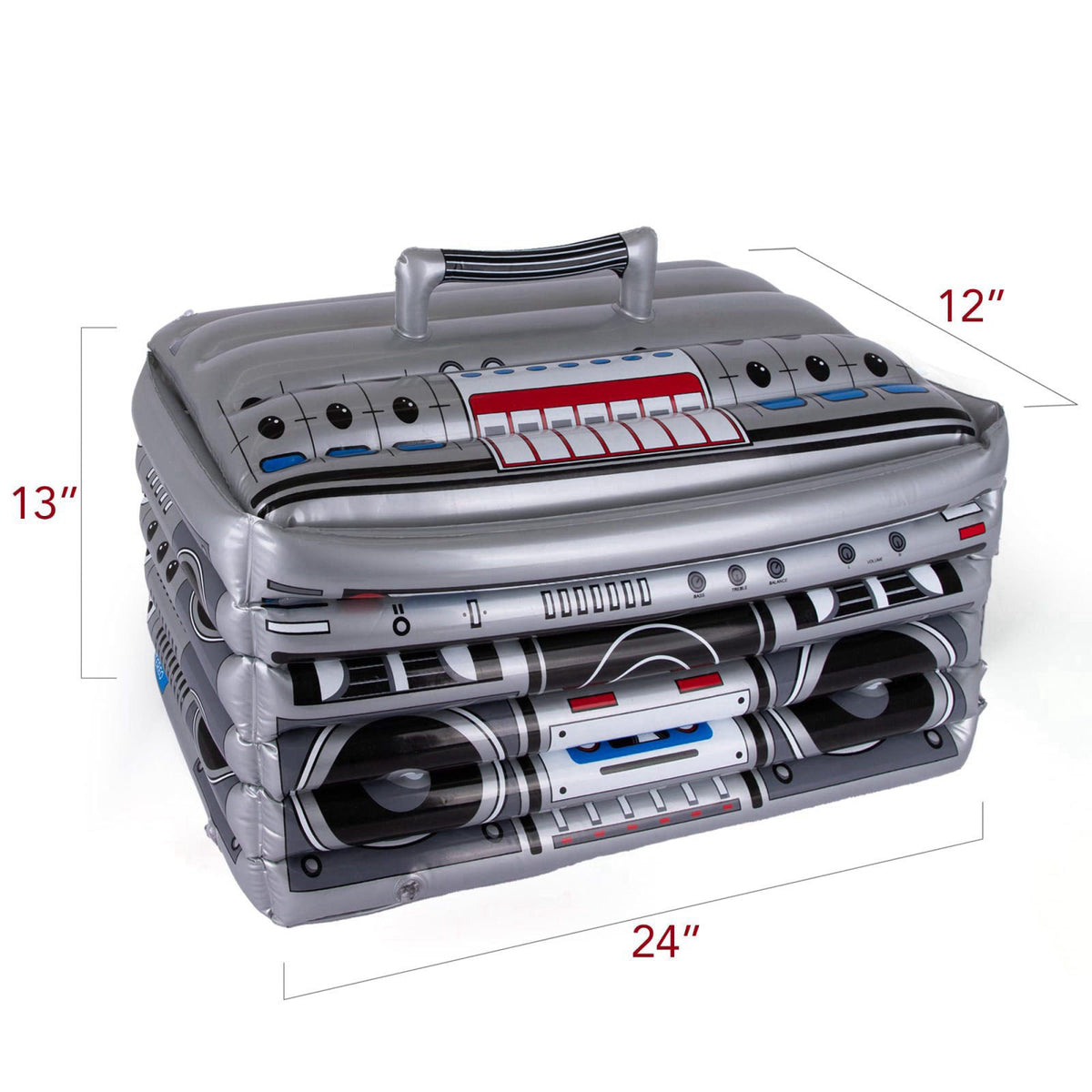 ArtCreativity Inflatable Boom Box Cooler Decoration, 80s and 90s Theme Party Decor, Hip Hop Disco Supplies, 1 Piece, Lar