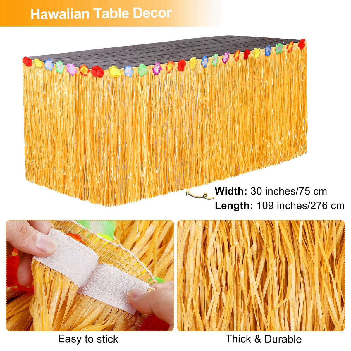 Fovths 70 Pack Tropical Luau Party Decorations, 60 Inches Inflatable Palm Tree Cooler With Luau Party Supplies for Beach