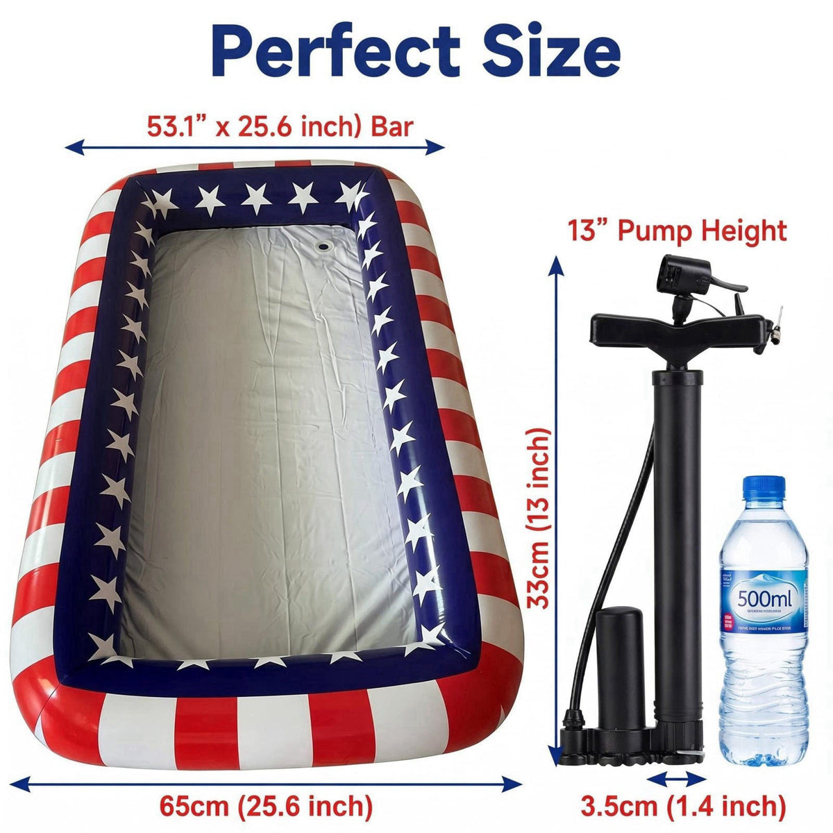 Bekecidi 2 Pack Inflatable Serving Bar Tray, Portable Buffet Cooler for Pool Beach Picnic Grad Party, Inflatable Soda Ic