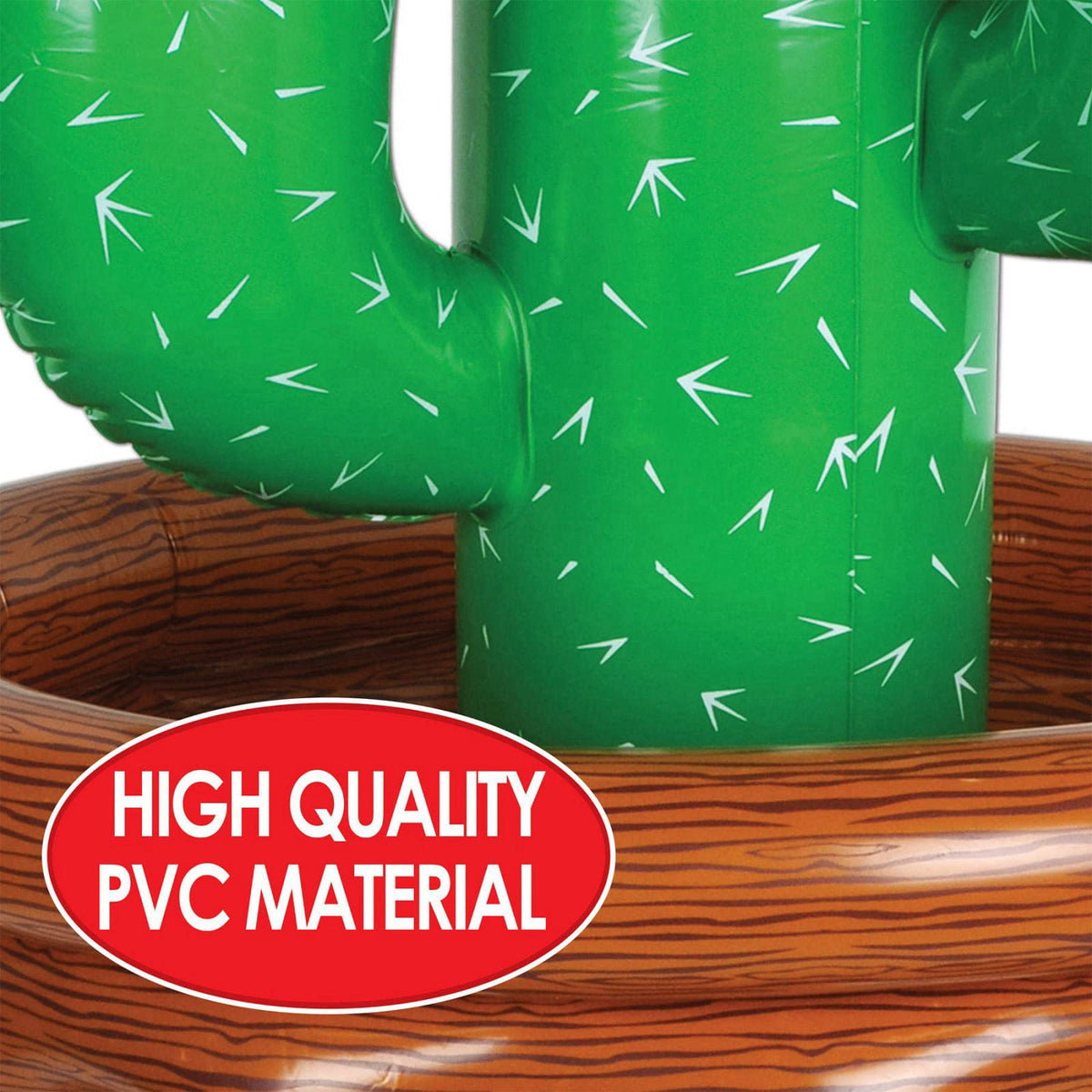 Beistle Inflatable Cactus Cooler, Holds Approx. 24 12 oz. Cans - Drink Cooler, Drink Container for Parties, Cactus Party