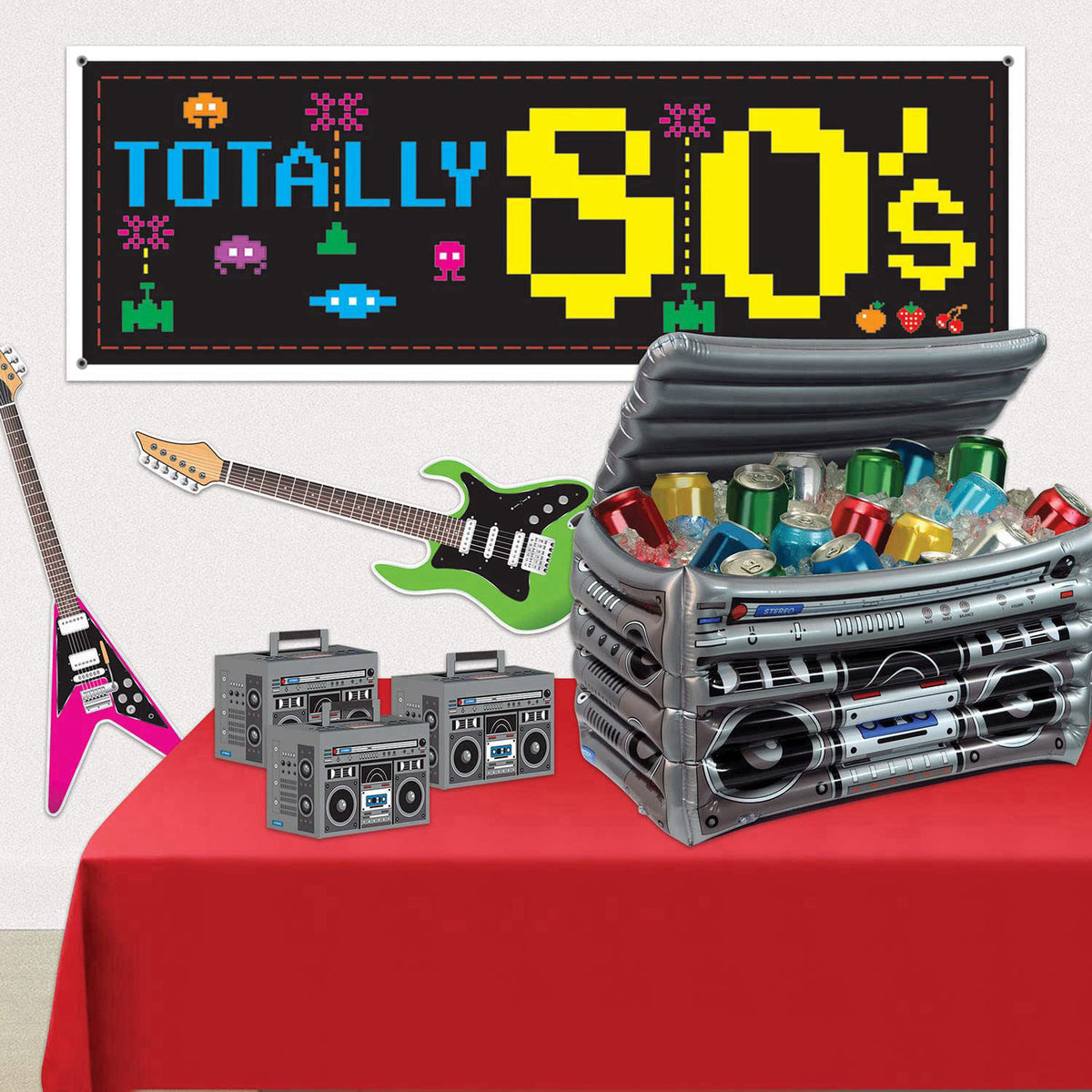 Beistle Inflatable Cooler – 50's & 80's Party Decorations, Drink Containers, Beverage Cooler, Music Themed Decorations: 