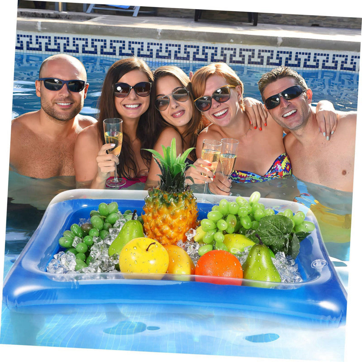 Cabilock Inflatable Serving Bars Inflatable Cooler Ice Buffet Salad Serving Trays Food Drink Holder for Indoor Outdoor S