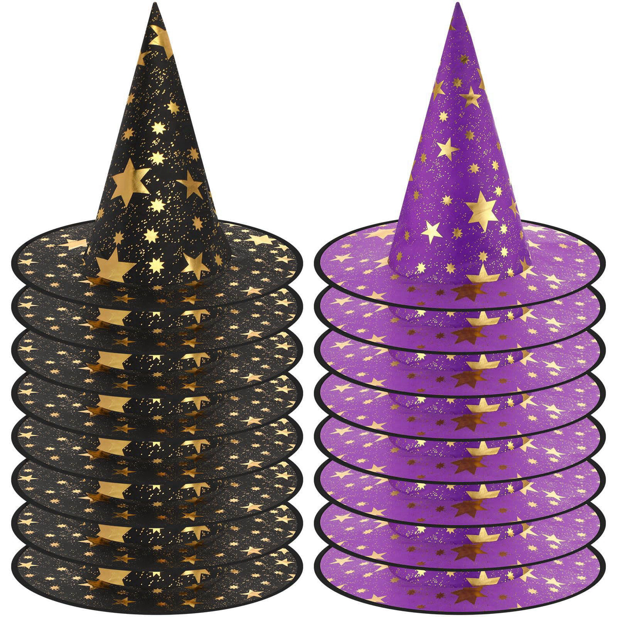 Newcotte 16 Pcs Witch Hat Halloween Costumes for Women Men – Cloth
