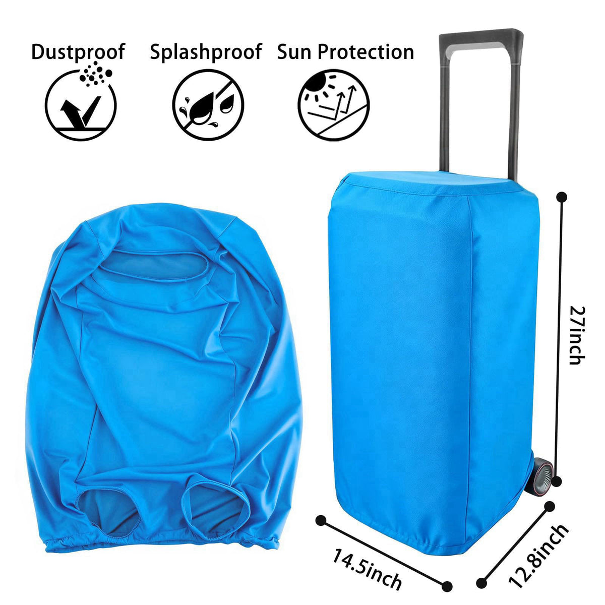 Totocove Speaker Dust Cover, Stretch 2-Pack for Portable Party Speakers, Blue – full view