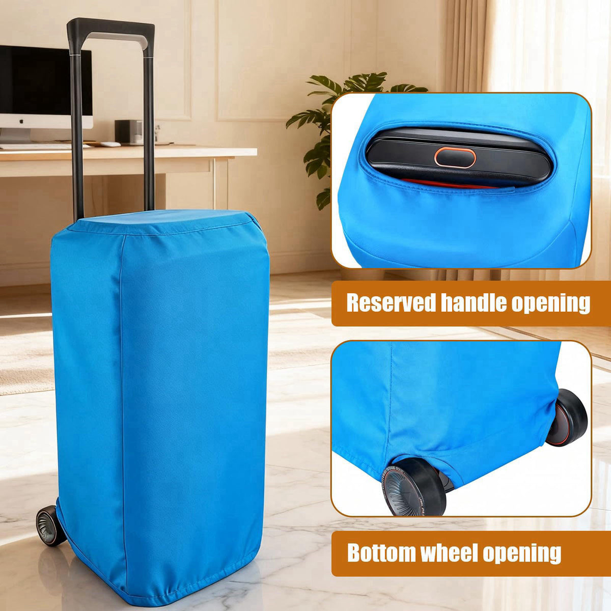 Totocove Speaker Dust Cover, Stretch 2-Pack for Portable Party Speakers, Blue – alternate angle