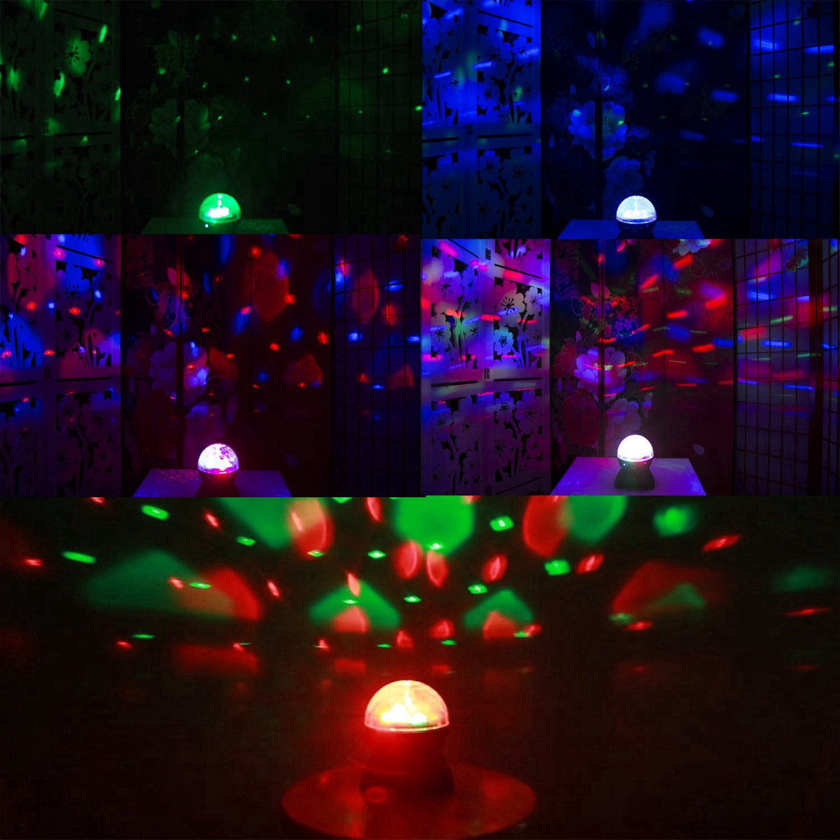 HTRise Disco Ball Home Party Light Show Speaker – full view, size 11.2 centimeters