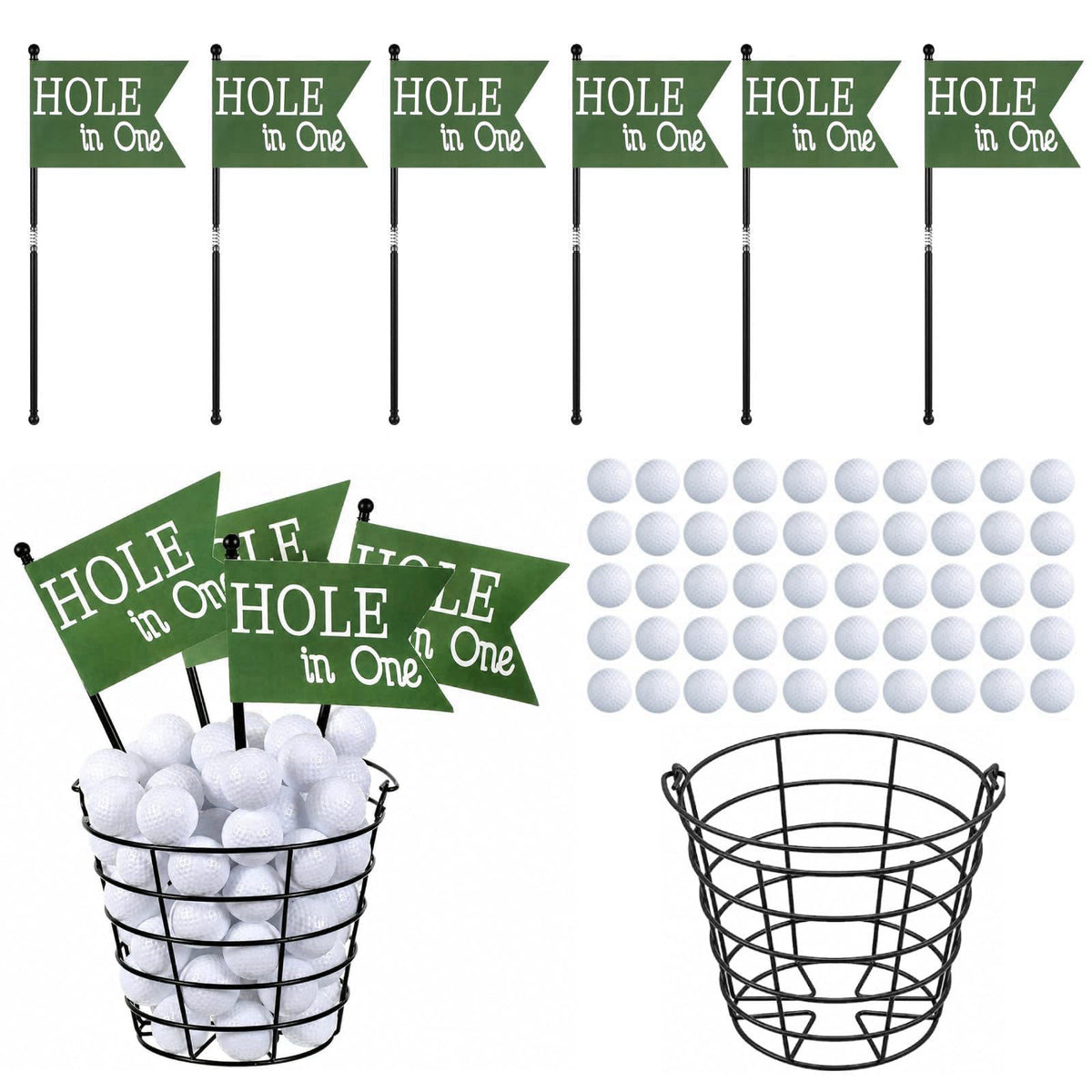 Teyva Daily 57 Pcs Golf Party Decoration, Golf Table Centerpiece, Green