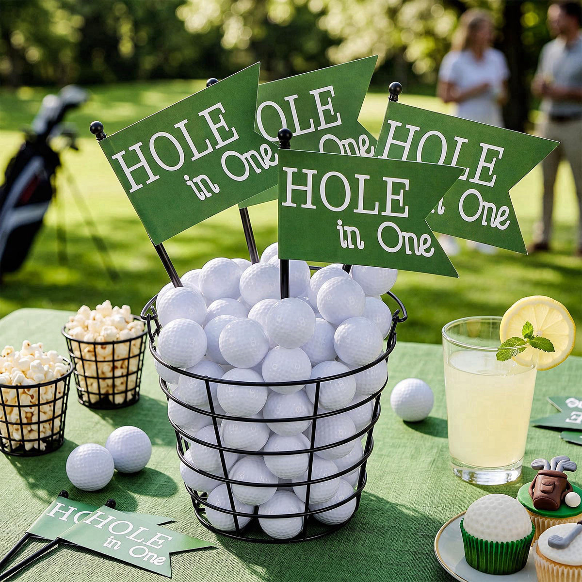 Teyva Daily 57 Pcs Golf Party Decoration, Golf Table Centerpiece, Green – close-up detail