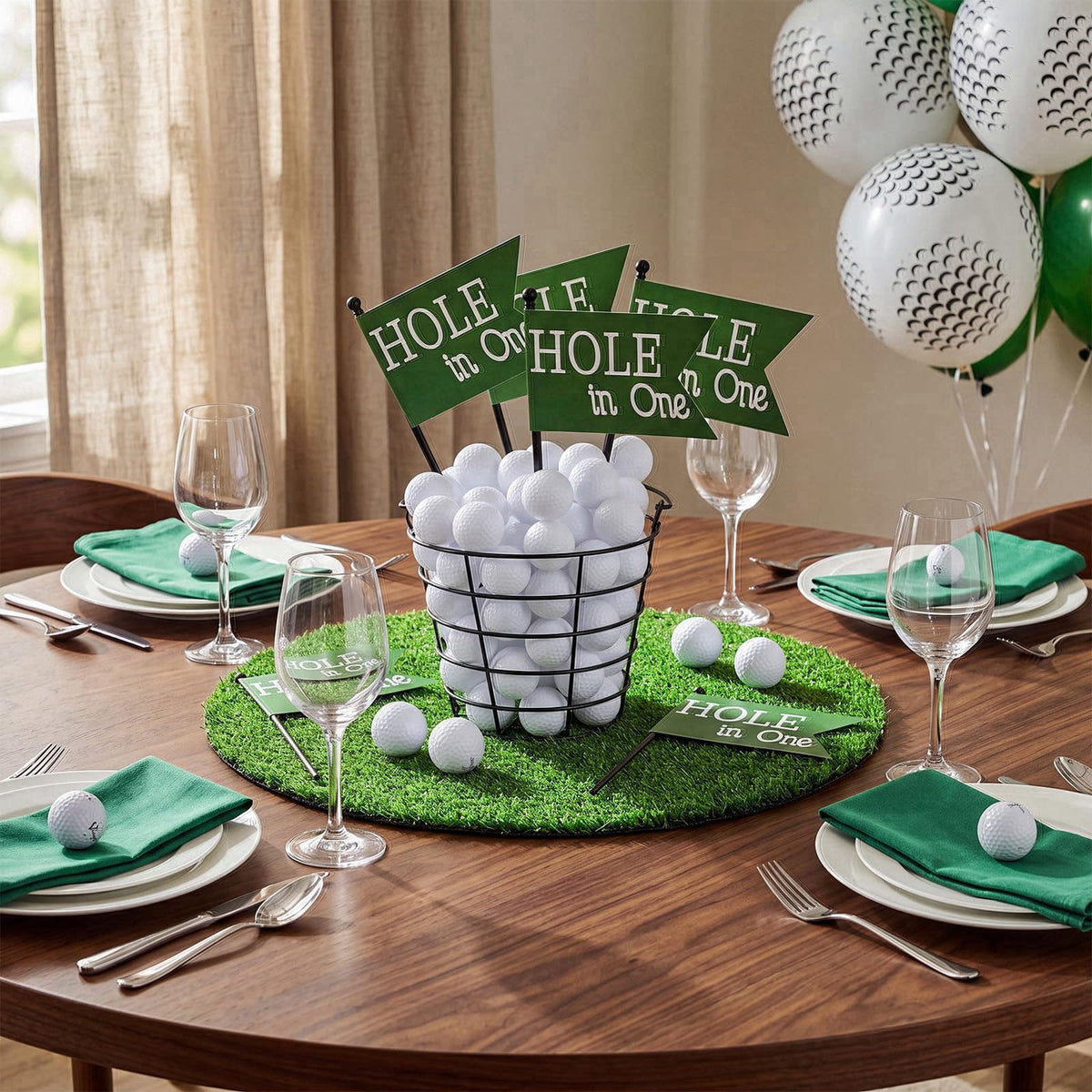 Teyva Daily 57 Pcs Golf Party Decoration, Golf Table Centerpiece, Green – alternate angle