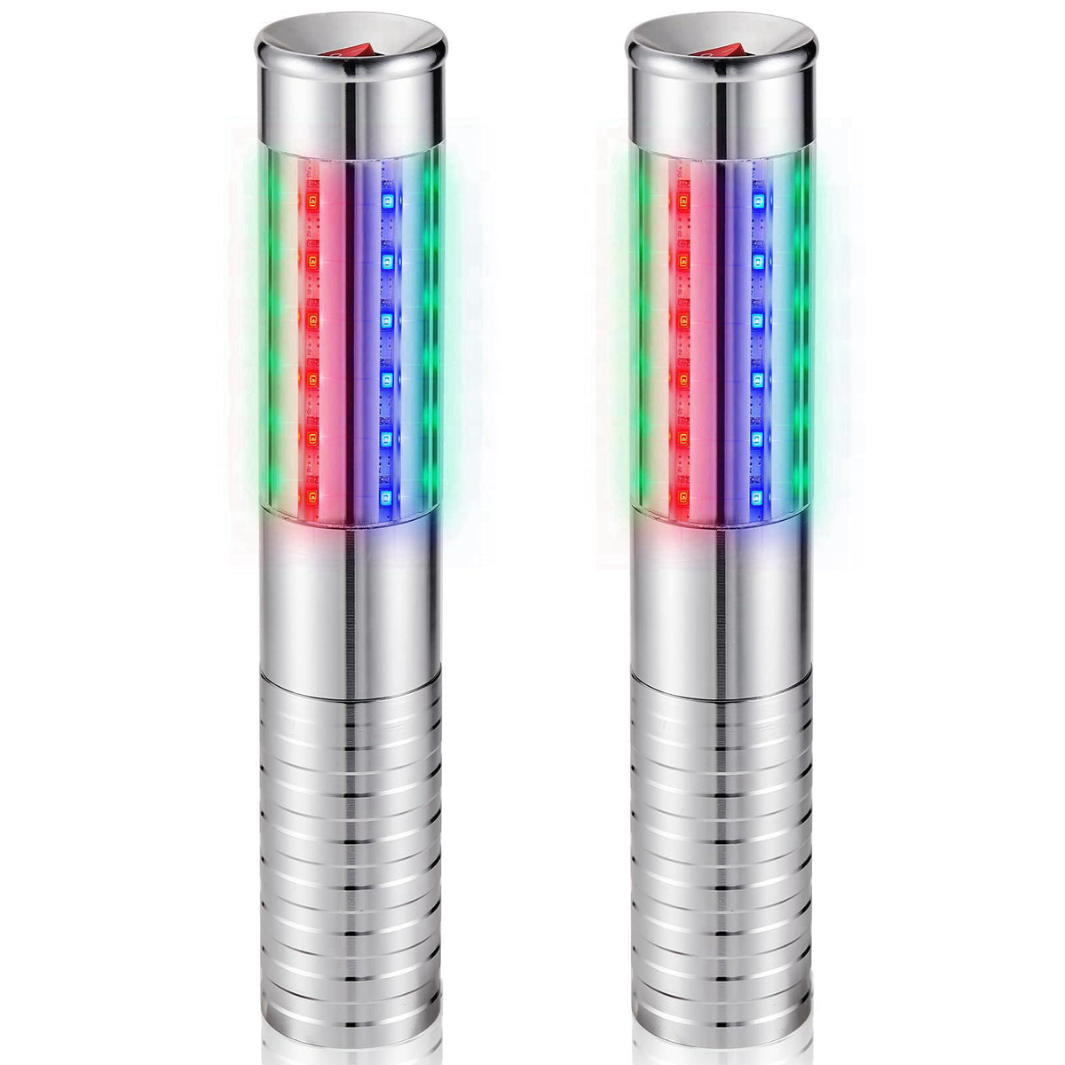 Civaner 2 Pcs LED Bottle Service Lights Nightclubs, Silver,Colorful Light – Silver,Colorful Light, Aluminum