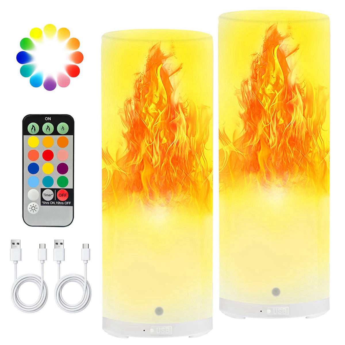 Swingers LED Flame Effect Light,Rechargeable,Remote & Timer,Waterproof – product photo (Flameless Candles)