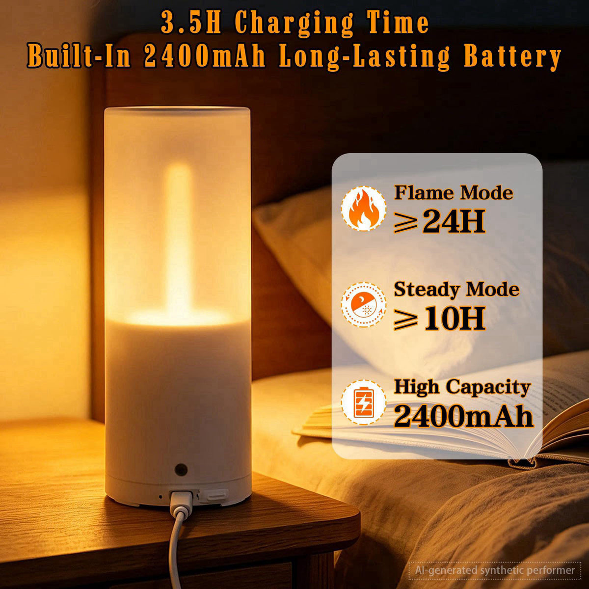 Swingers LED Flame Effect Light,Rechargeable,Remote & Timer,Waterproof – alternate angle