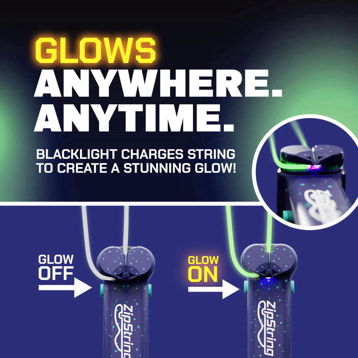 ZipString Luma Glow-in-The-Dark String Toy – full view