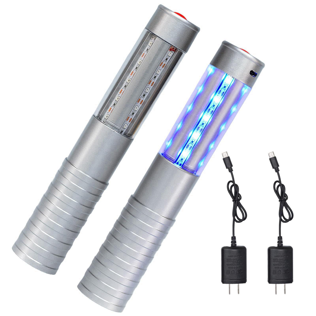 HKKCHKKC Strobe Bottle Girl Lights LED Bottle Service Lights Baton Reusable Rechargeable Service LED Champagne 2 Pcs for