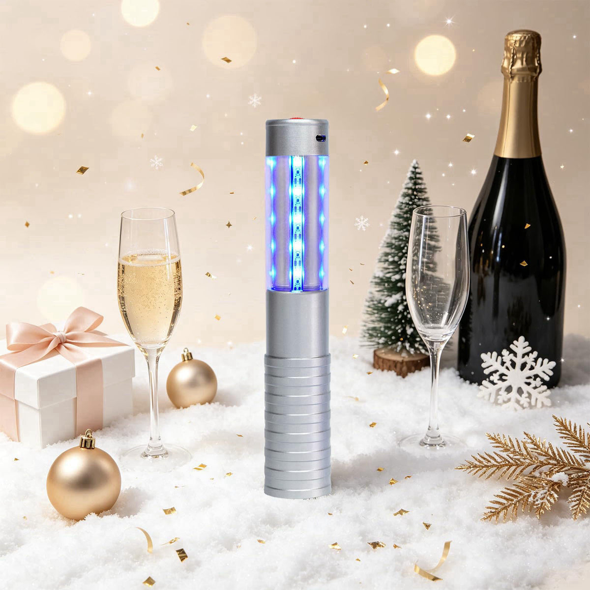 HKKCHKKC Strobe Bottle Girl Lights LED Bottle Service Lights Baton Reusable Rechargeable Service LED Champagne 2 Pcs for
