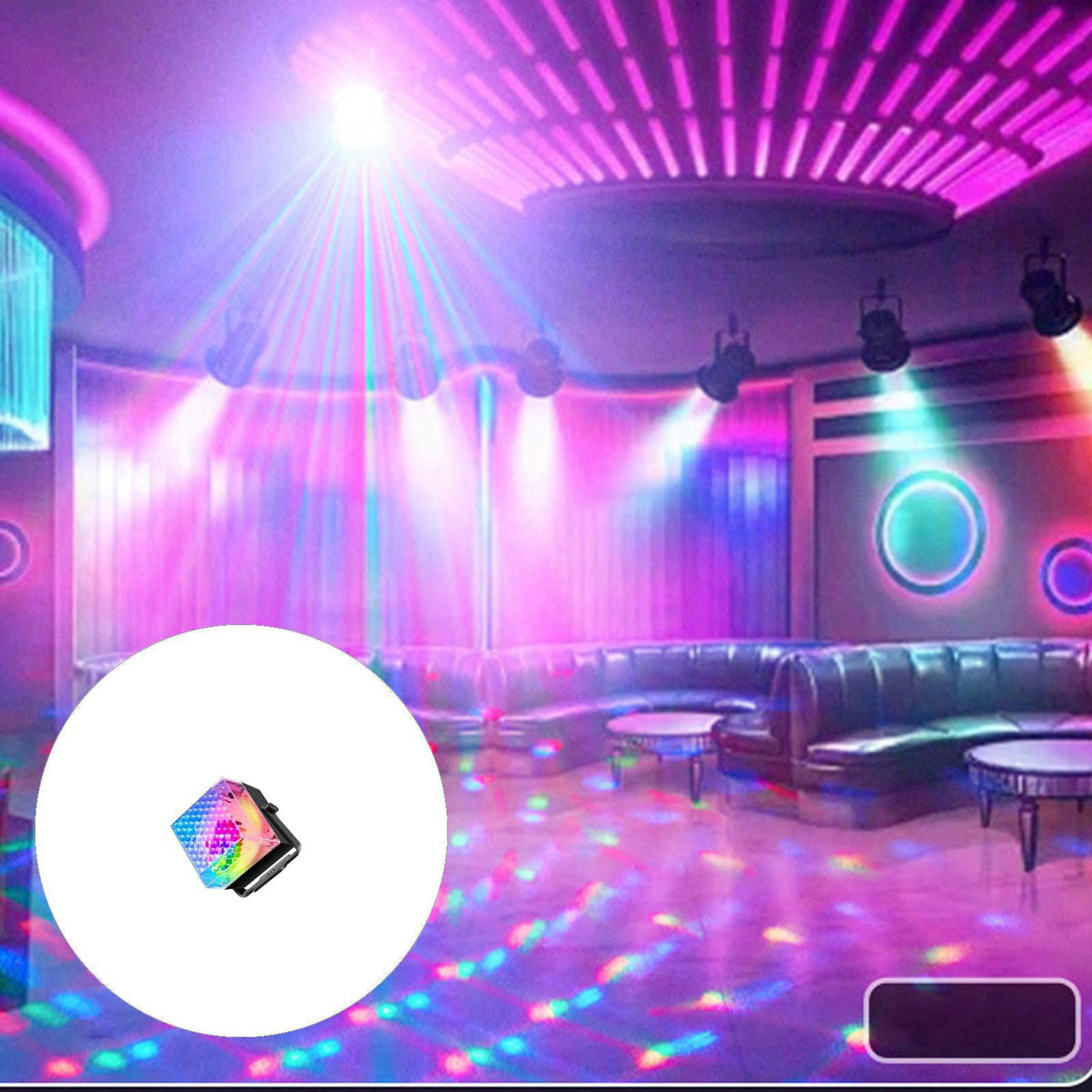 Veltros LED Party Stage Light, for Parties & Events – close-up detail in Multicolor
