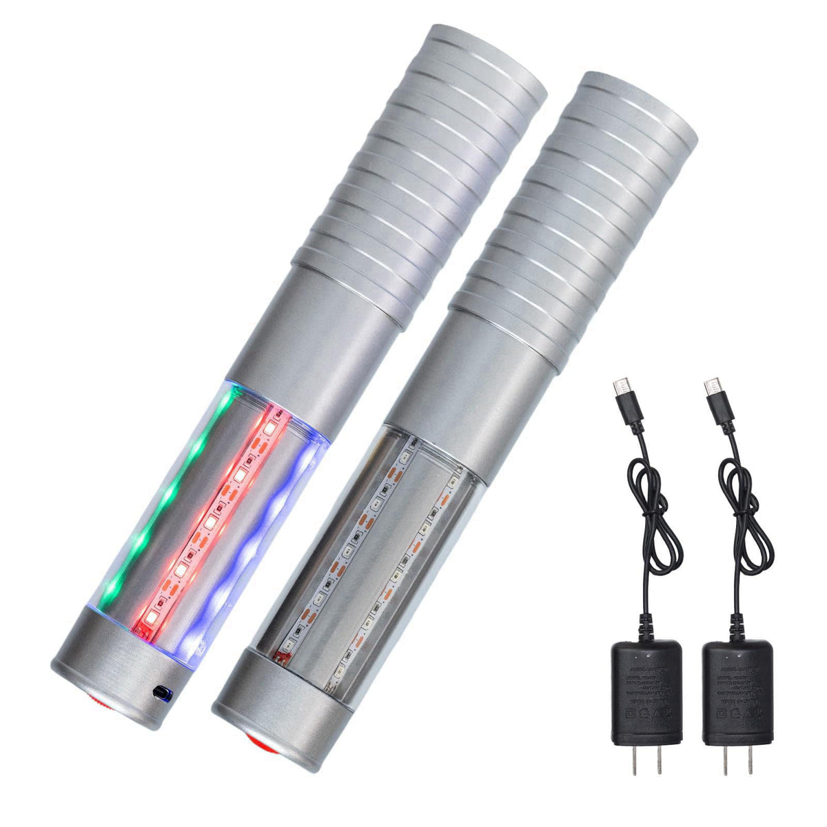 HKKCHKKC Strobe Bottle Girl Lights LED Bottle Service Lights Baton Reusable Rechargeable Service LED Champagne 2 Pcs for