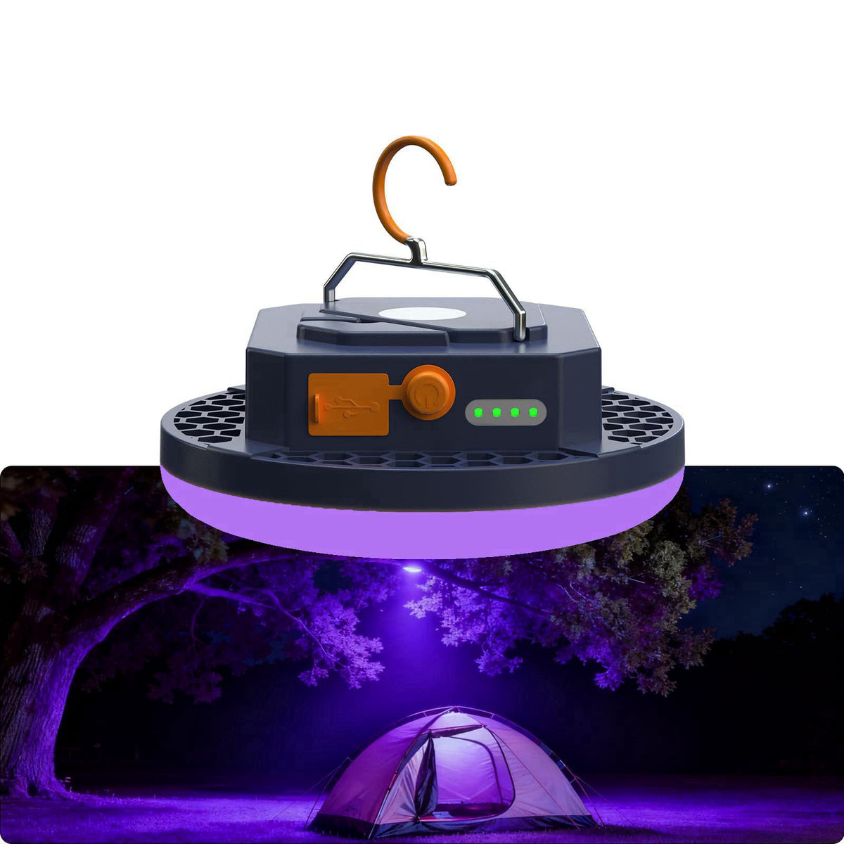 iodoo 10000mAh Rechargeable 96 LED 395nm UV / 6500K Camping Light Blacklight