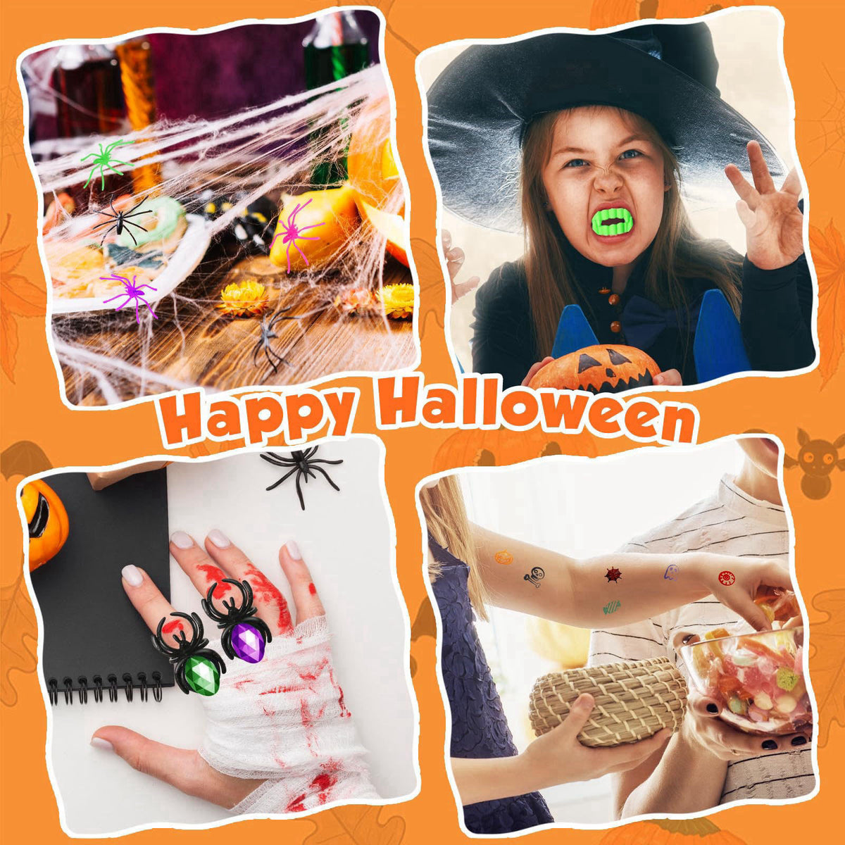 OCHIDO 168pcs Halloween Party Favors for Kids, Prefilled Pumpkins Halloween Toys – alternate angle