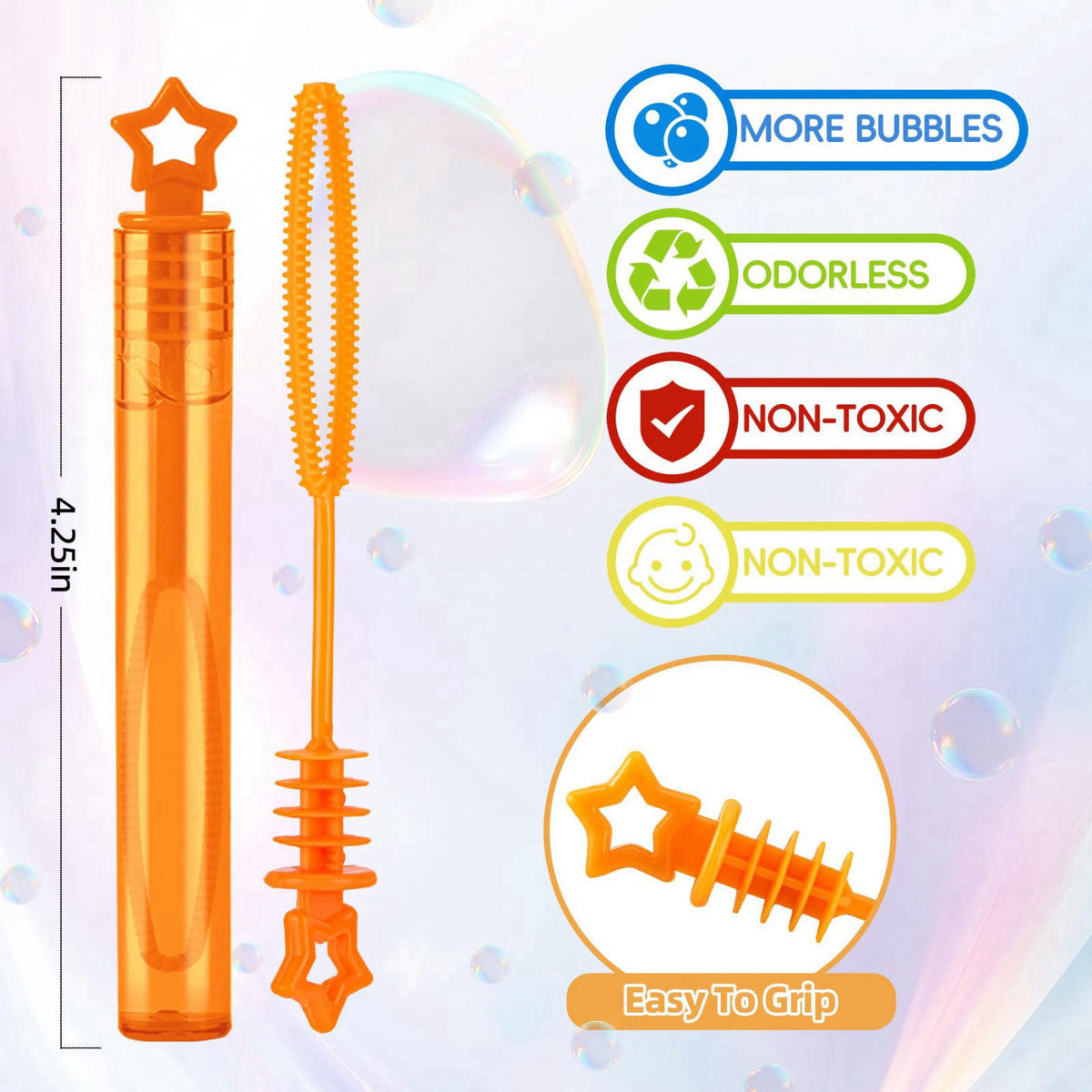 Baegzgx 200 Pcs Mini Bubble Wands,10 Colors Circle Party Favors for Kids Supplies in Gift Box,Goodie Bag Stuffers, Class