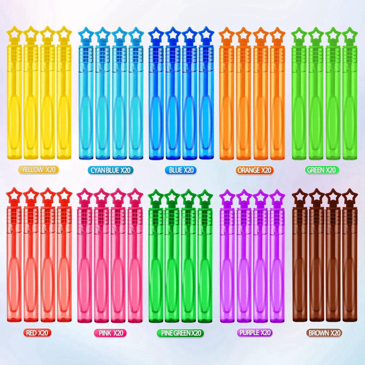 Baegzgx 200 Pcs Mini Bubble Wands,10 Colors Circle Party Favors for Kids Supplies in Gift Box,Goodie Bag Stuffers, Class