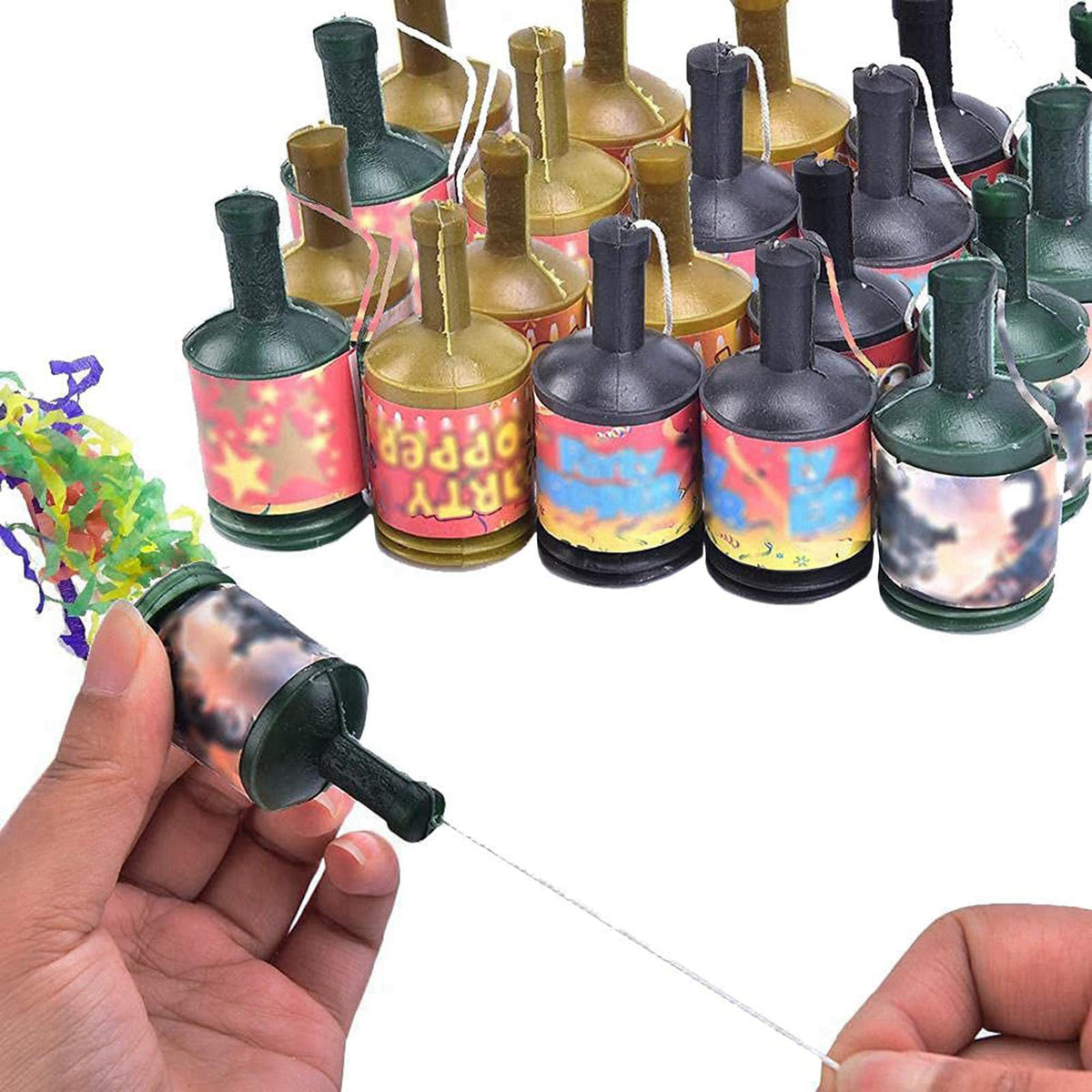 kekafu 50Pcs Mini Confetti Party Poppers for Wedding, Birthday, Graduation, Baby Shower - Safe Kids' Fun Party Supplies,