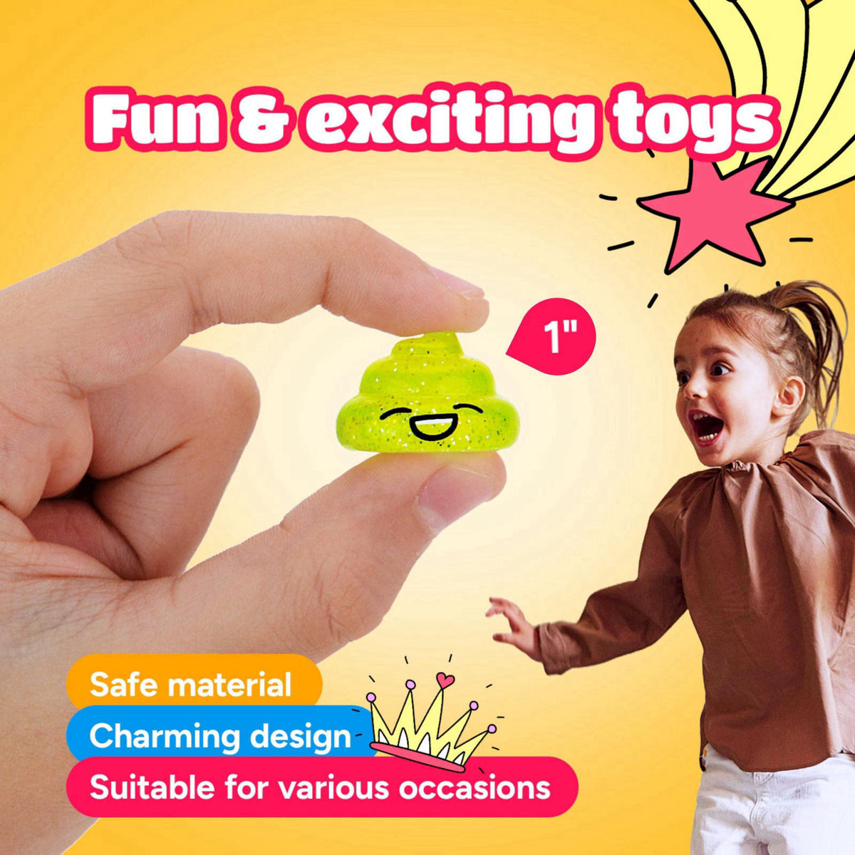 Entervending Unicorn Poop Mini Toys - Unicorn Party Favors - 25 pcs – close-up detail