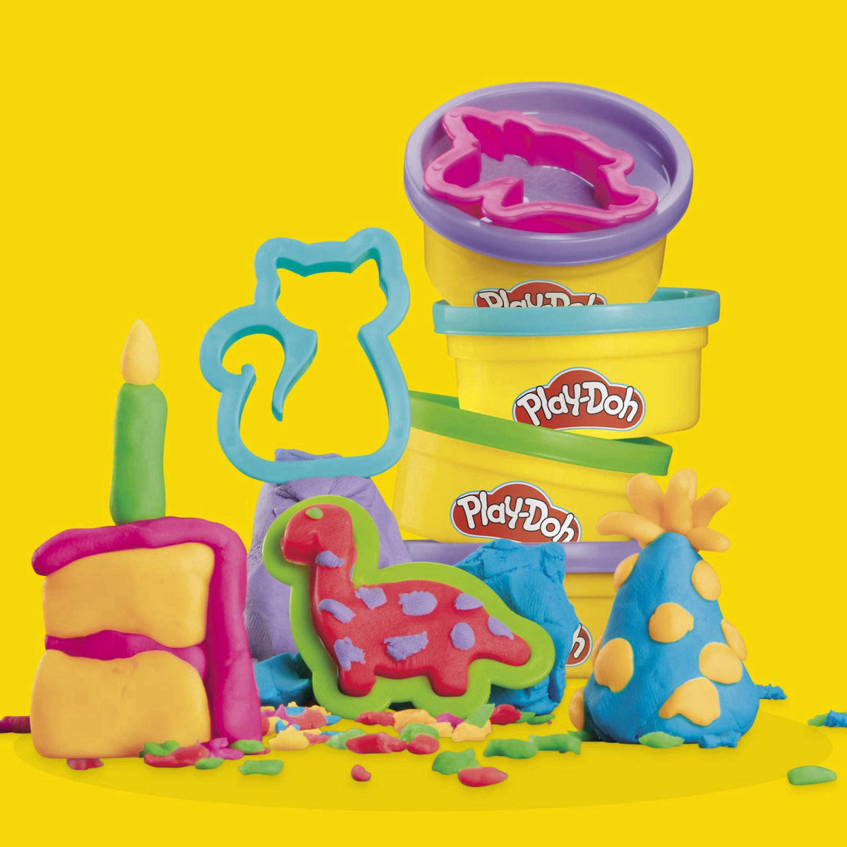 Play-Doh Party Favor Pack, Bulk 24 Pack of Modeling Compound with Cutters, Classroom Supplies for Arts & Crafts, Birthda