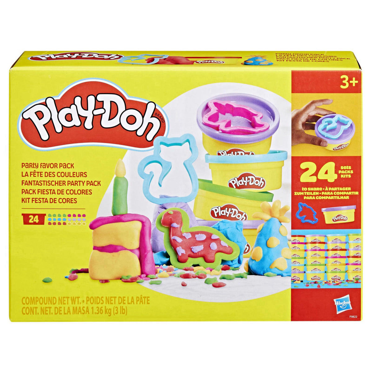 Play-Doh Party Favor Pack, Bulk 24 Pack of Modeling Compound with Cutters, Classroom Supplies for Arts & Crafts, Birthda