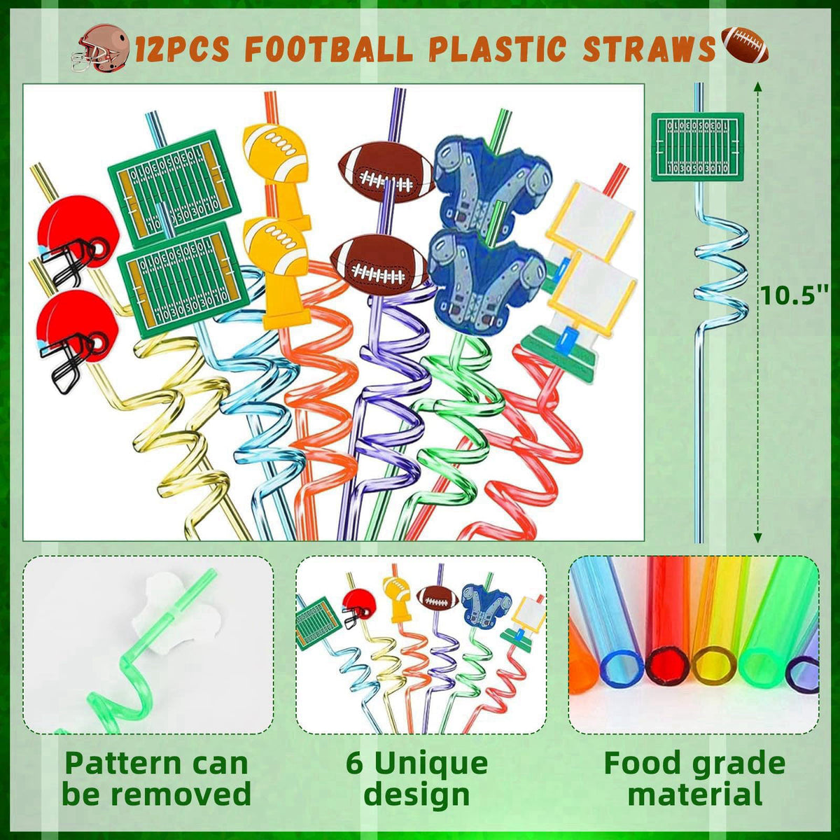 Bluegogo 134 Pcs Football Party Favors Set 12 Silicone Bracelet 12 Whistles 12 Keychains 12 Slap Bracelet 12 Tattoo Stic