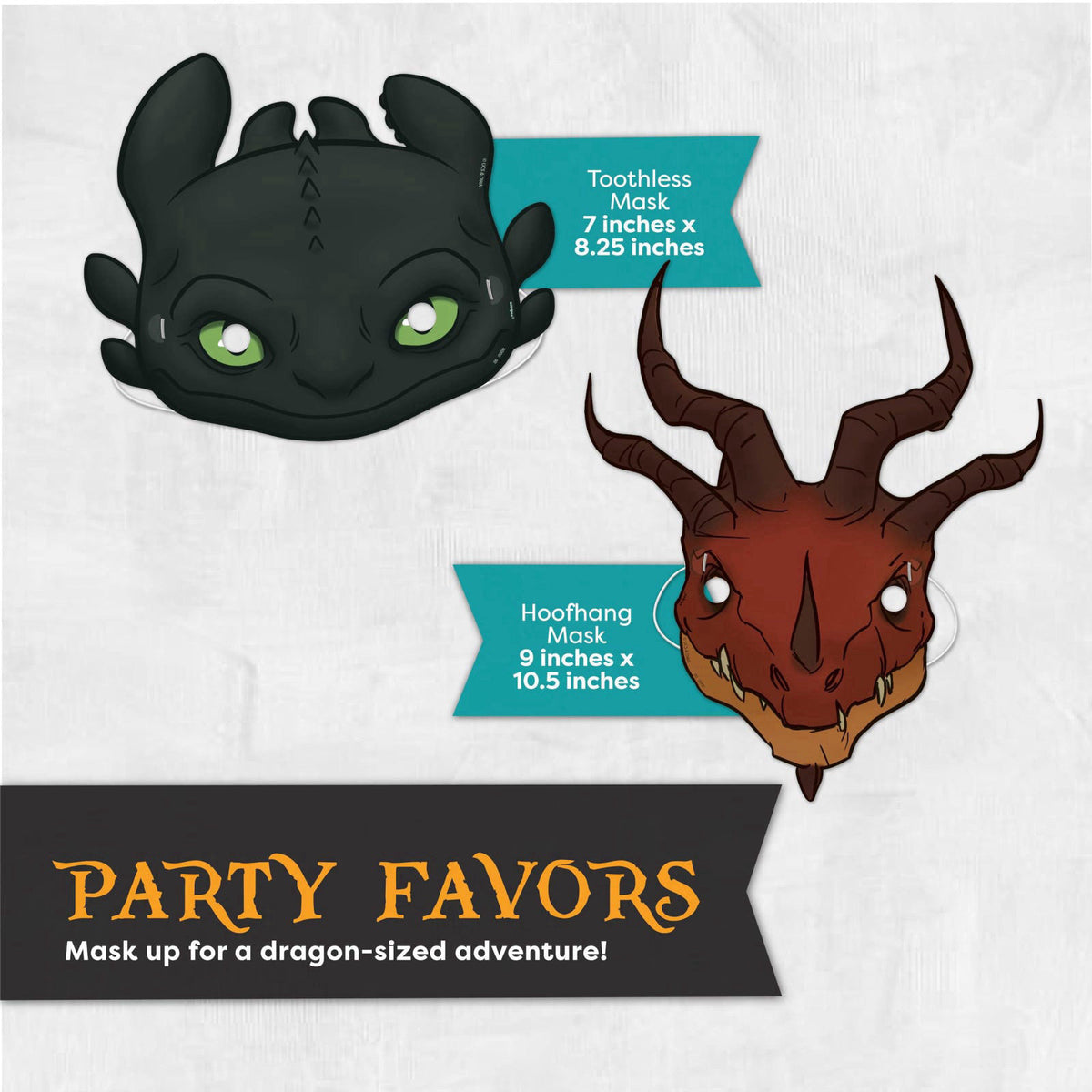 Unique How to Train Your Dragon Party Supplies with Banner, Mask Party Favors – full view