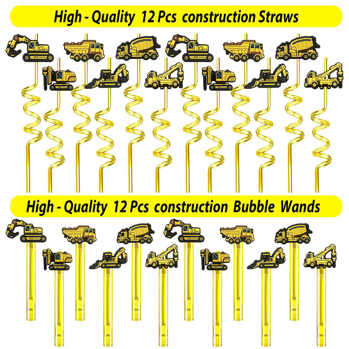 PLOUGVI 232PCS Construction Birthday Party Supplies Decorations Favors, Construction Theme Toys for Goodie Bag Stuffer, 