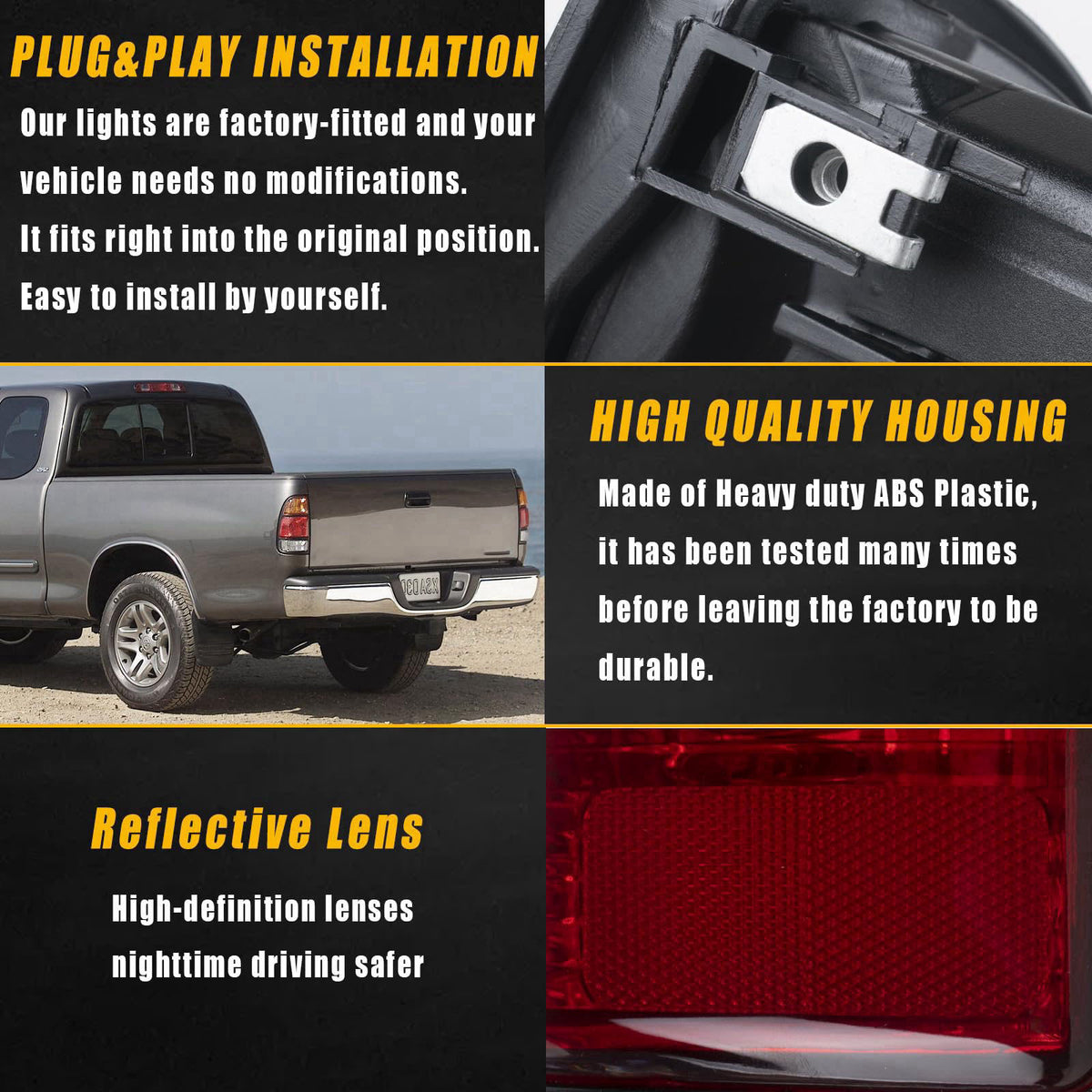 Boine Right Passenger Side Tail Light Compatible With 2000 2001 2002 2003 2004 2005 2006 Toyota Tundra Rear Light Brake 