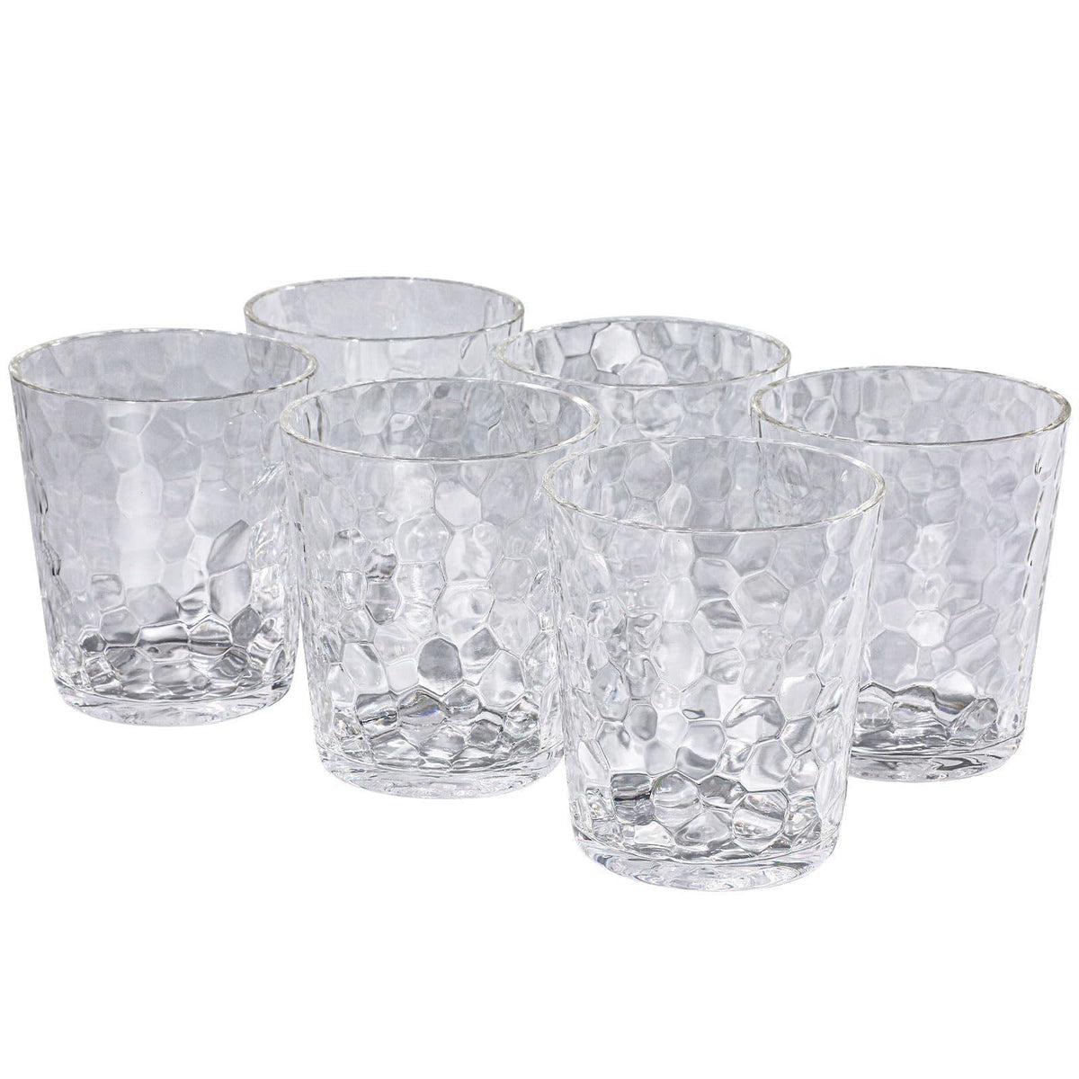 AKMQYM BPA-Free Plastic Tumblers 6 Pack (6x16oz) | Reusable Dishwasher Safe | Stackable Shatterproof Cups | Plastic Drin